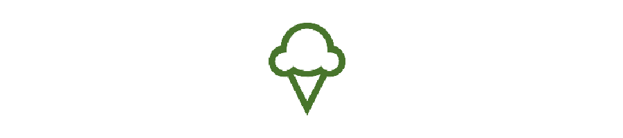 Green ice cream cone logo with a cloud-like scoop.