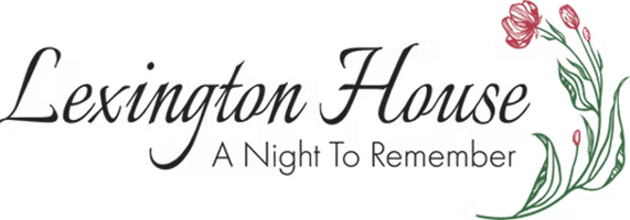 Logo for Lexington House featuring the text "A Night to Remember" with floral accents.