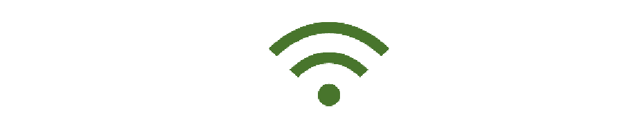 Green wifi symbol.